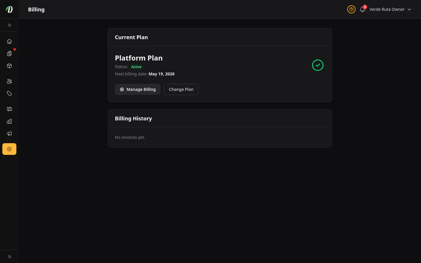 Billing & Subscription screenshot