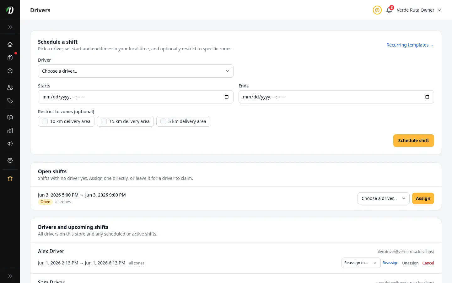Driver Scheduling
