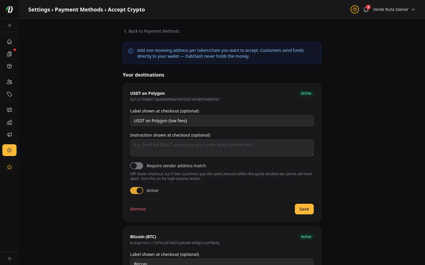 Accept Crypto Payments screenshot