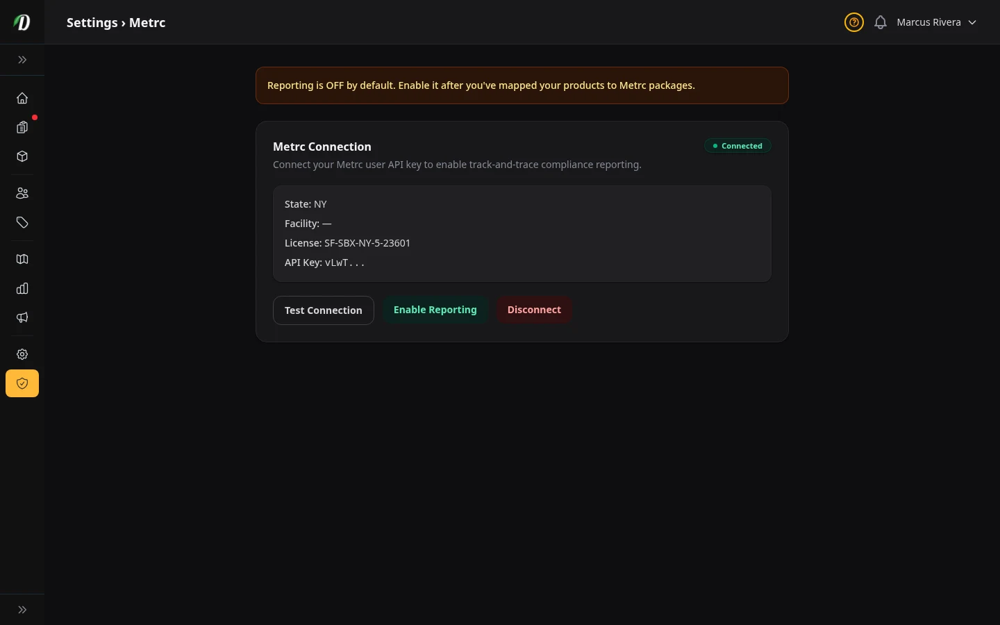 Metrc Integration screenshot